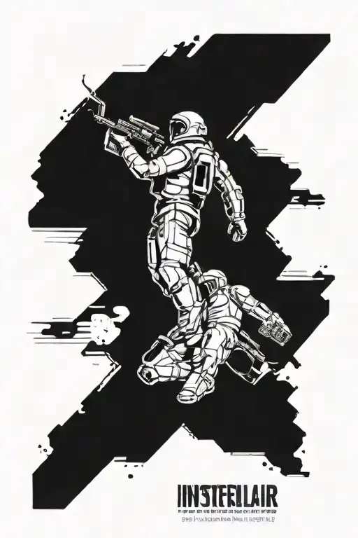 something that represents the movie Interstellar  tattoo design idea