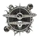 Interstellar black hole tattoo design idea