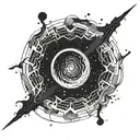 Interstellar black hole tattoo design idea