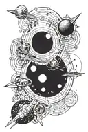 tattoo that uses references from Interstellar  tattoo design idea