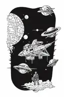 Interstellar movie poster tattoo design idea