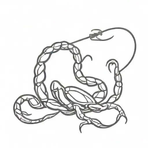 scorpion holding libra with it stinger tattoo design idea