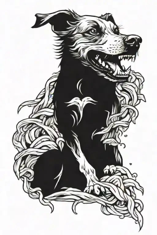 underdog emerging from a pile of ash tattoo design idea