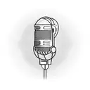 A microphone intertwined with sound waves, representing your career in the radio industry tattoo design idea