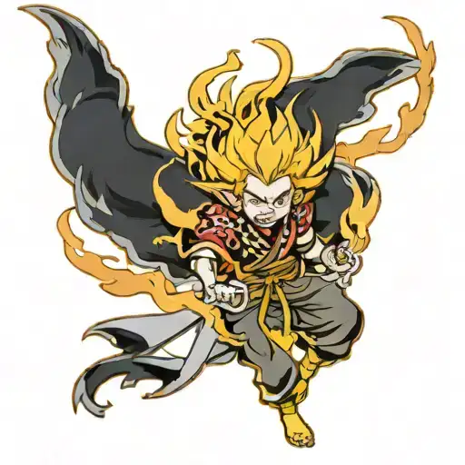 rengoku kyojuro rengoku flame tattoo design idea