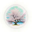 Cherry Blossom tree field tattoo design idea