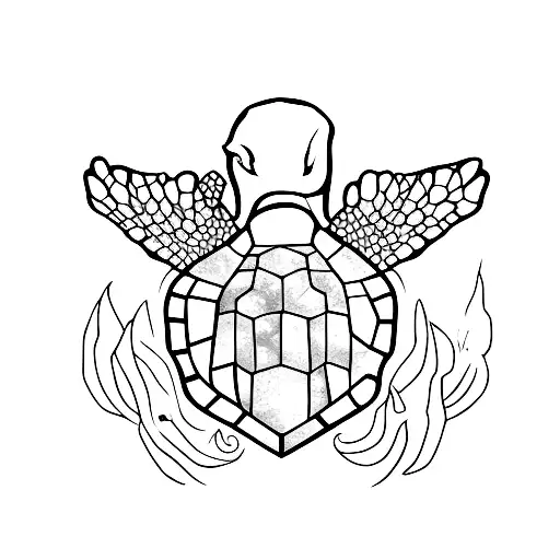 tortuga  tattoo design idea