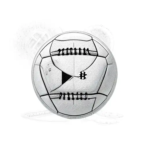 A football with the number 7 incorporated into its design, surrounded by medical symbols like a stethoscope, caduceus, and heartbeat line tattoo design idea
