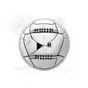 A football with the number 7 incorporated into its design, surrounded by medical symbols like a stethoscope, caduceus, and heartbeat line tattoo design idea