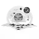 representación de amor entre el sol y la luna  tattoo design idea