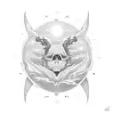 representación de amor entre el sol y la luna  tattoo design idea