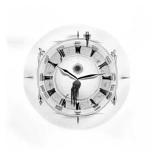Dali clock tattoo design idea