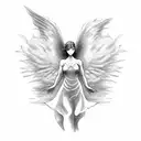 angel cloud dream  tattoo design idea