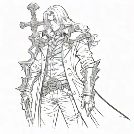 alucard castlevania tattoo design idea