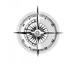 clock compass  tattoo design idea