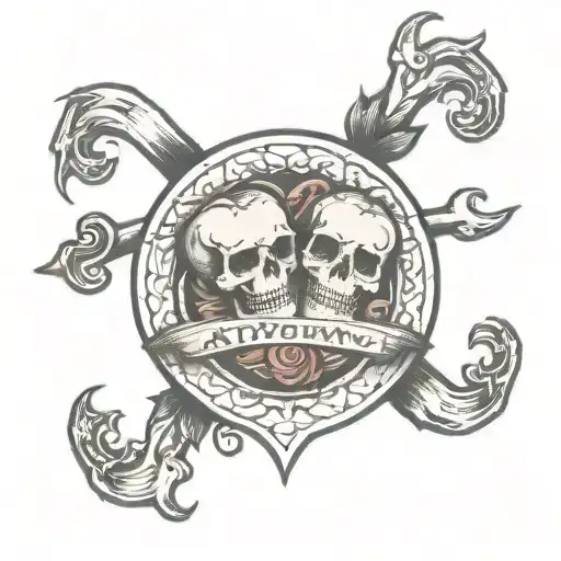2 graves with a heart saying AIYDIWDWY underneath it in a clear smart font   tattoo design idea