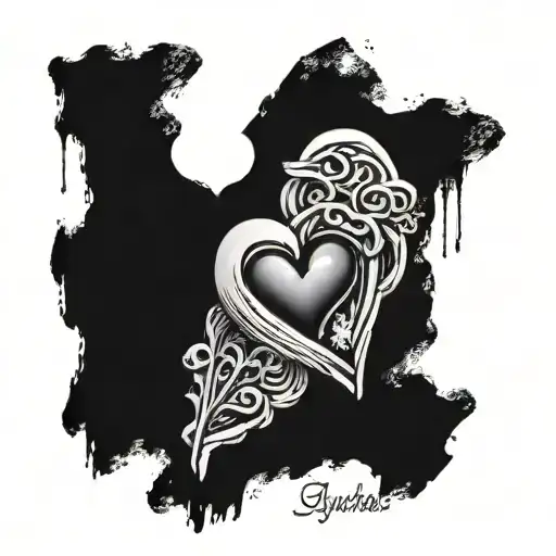 2 graves with a heart saying AIYDIWDWY underneath it in a clear smart font   tattoo design idea