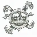 2 graves with a heart saying AIYDIWDWY underneath it in a clear smart font   tattoo design idea