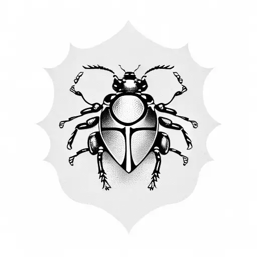 Regal beetle logo tattoo design idea