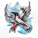 raven tattoo design idea