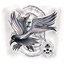 raven tattoo design idea