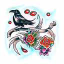 raven tattoo design idea