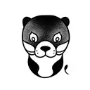 otter in Kanagawa style tattoo design idea