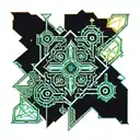 cyber sigilism neotribal abstract tribal in barocco style with a cross and Jusus tattoo design idea