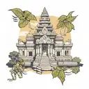 angkor wat and army tattoo design idea