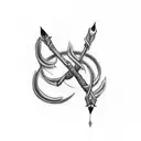 bow and arrow script tattoo  tattoo design idea