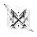 bow and arrow script tattoo  tattoo design idea