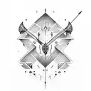 bow and arrow script tattoo  tattoo design idea