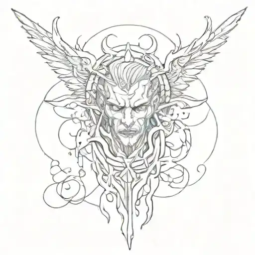 picture Tear of Lucifer tattoo design idea