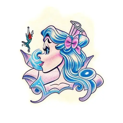 all disney princess tattoo design idea