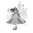 all disney princess tattoo design idea