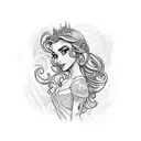 all disney princess tattoo design idea