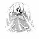 disney princesses tattoo design idea
