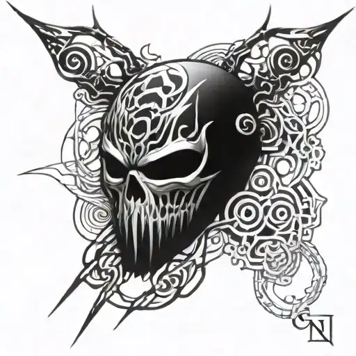 cyber shinigami tattoo design idea