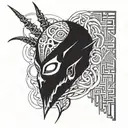 cyber shinigami tattoo design idea