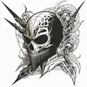cyber shinigami tattoo design idea
