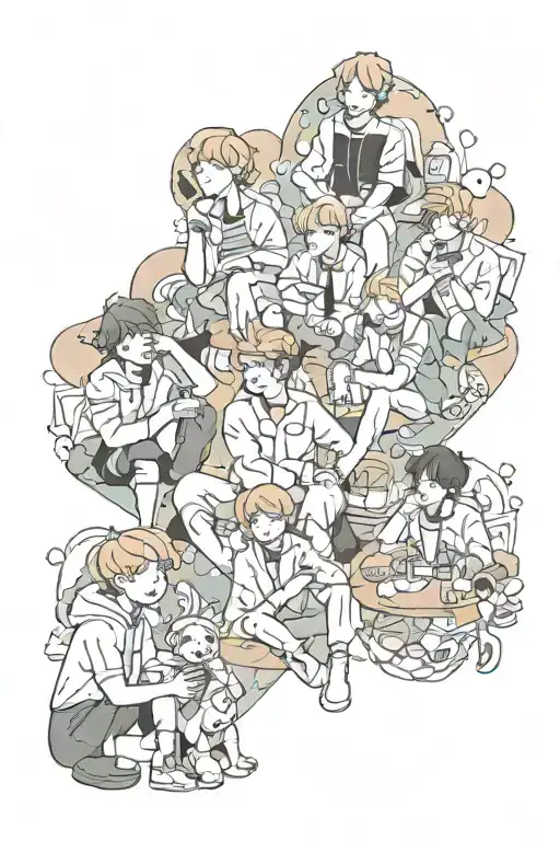 BTS 7 Love tattoo design idea