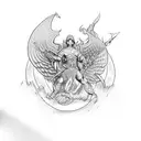 Saint Michael tattoo design idea