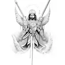 Saint Michael tattoo design idea