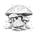 mushroom warrior tattoo design idea