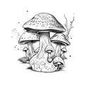 mushroom warrior tattoo design idea