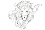 lion elephant wolf tattoo design idea