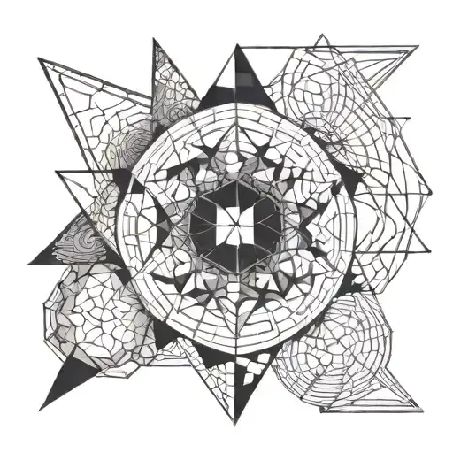 truth lies in the intimate balance of order and chaos tattoo design idea