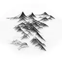 mountain river ocean tattoo design idea