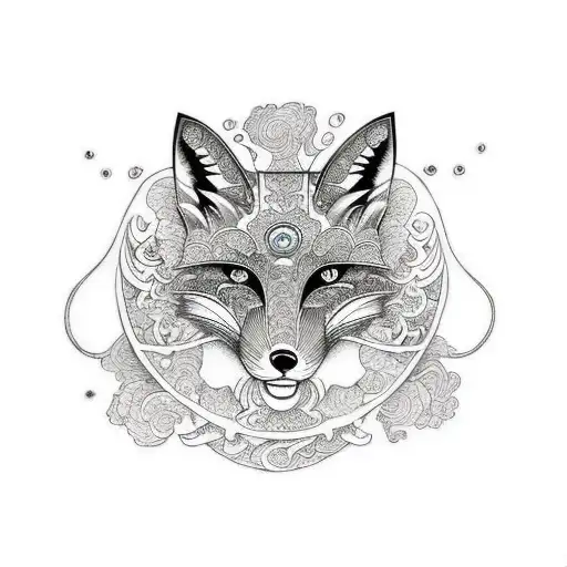 Fox tattoo design idea