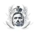 Create a tattoo design inspired by the angel Gabriel and Portugal tattoo design idea